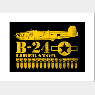 B-24 Liberator (distressed) Posters and Art